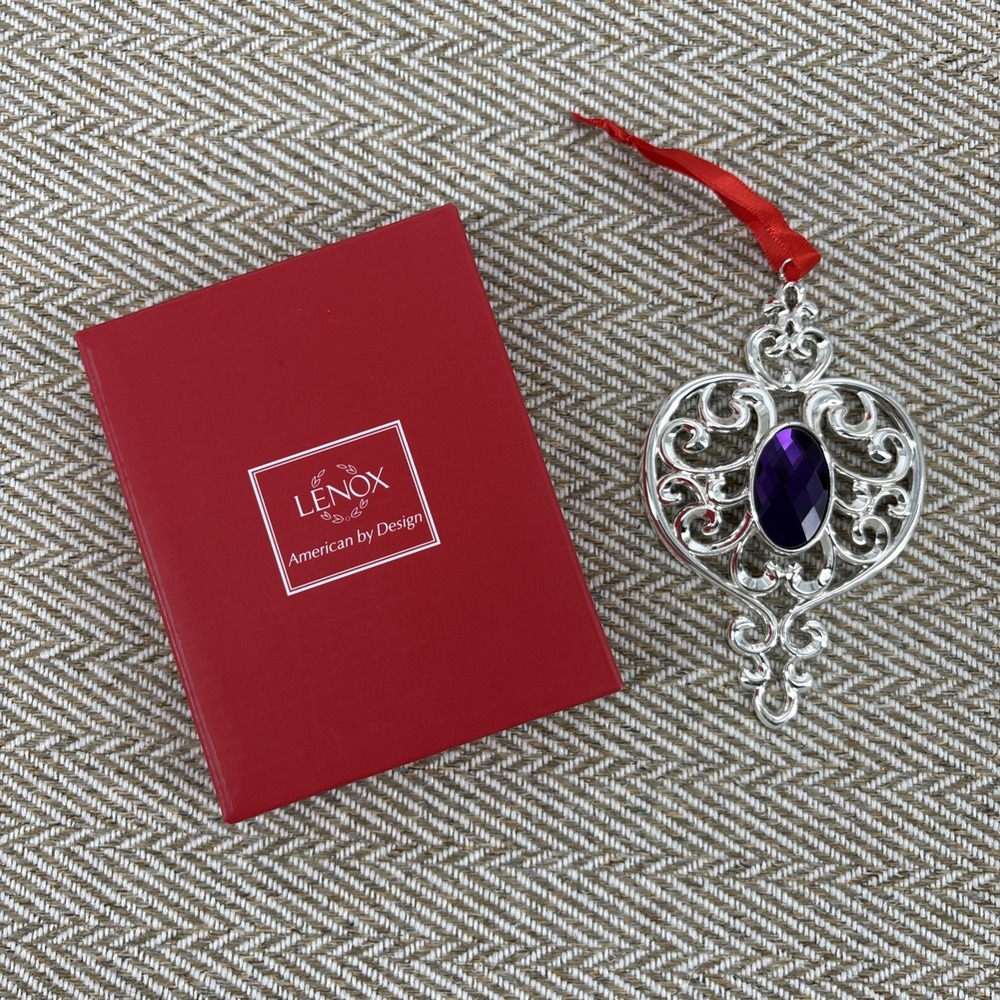 Lenox‎ Bejeweled Silverplate CHRISTMAS TREE Ornament JEWELED Spire